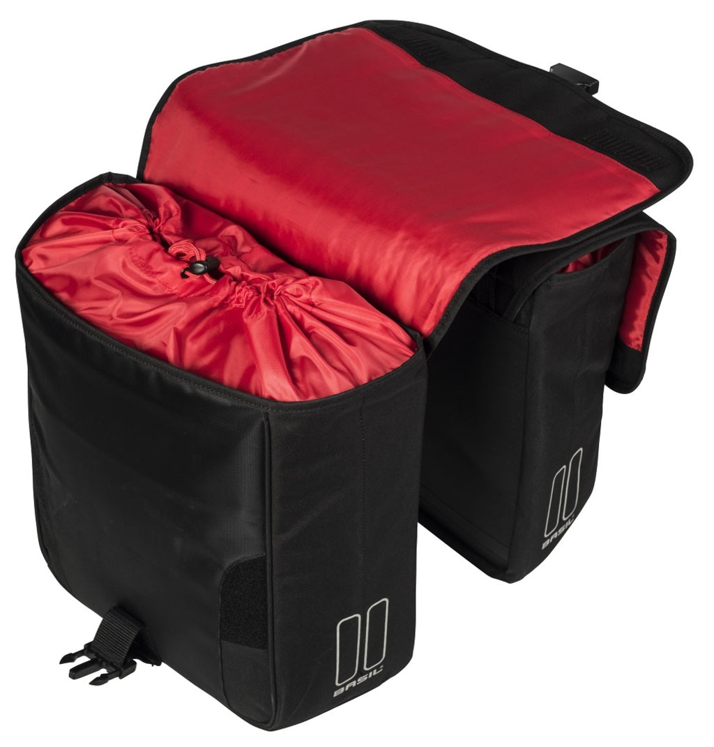 Dubbele-Fietstas-Basil-Sport-Design-Zwart-32-Liter Dubbele-Fietstas-Basil-Sport-Design-Zwart-32-Liter